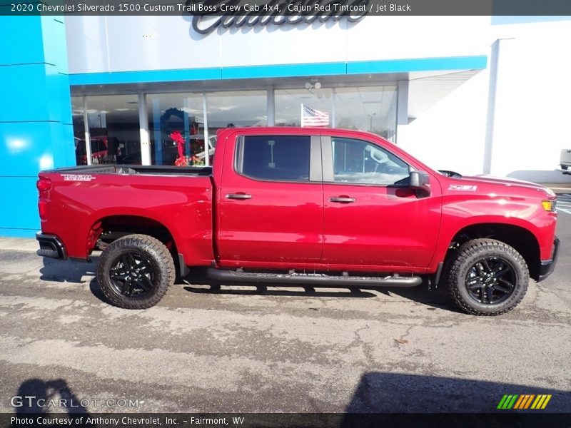 Cajun Red Tintcoat / Jet Black 2020 Chevrolet Silverado 1500 Custom Trail Boss Crew Cab 4x4