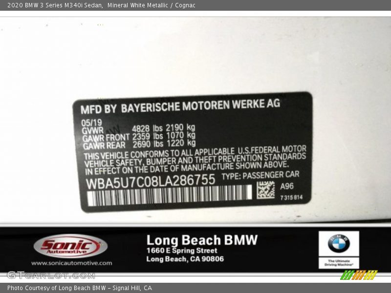 Mineral White Metallic / Cognac 2020 BMW 3 Series M340i Sedan