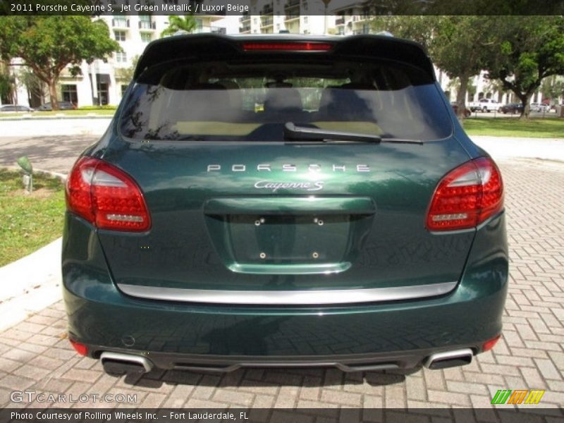 Jet Green Metallic / Luxor Beige 2011 Porsche Cayenne S