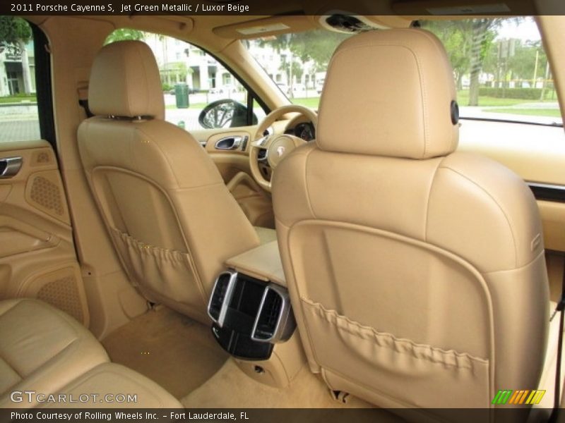 Jet Green Metallic / Luxor Beige 2011 Porsche Cayenne S