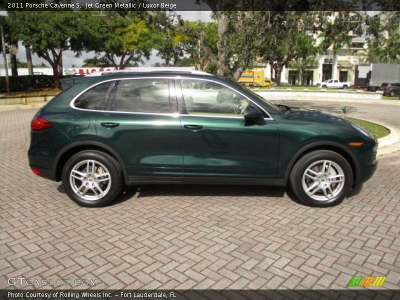 Jet Green Metallic / Luxor Beige 2011 Porsche Cayenne S
