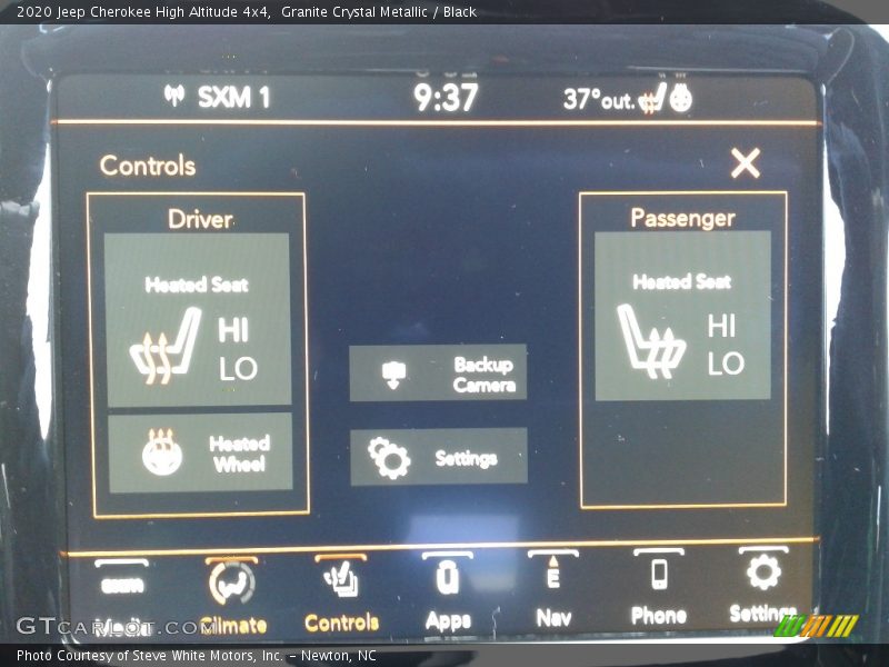 Controls of 2020 Cherokee High Altitude 4x4