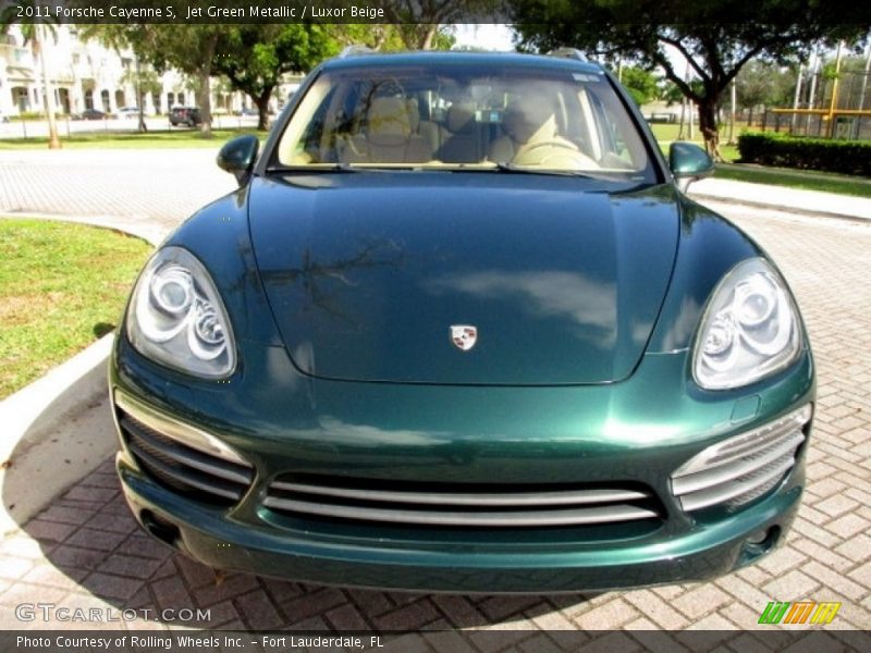Jet Green Metallic / Luxor Beige 2011 Porsche Cayenne S