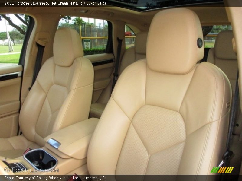Jet Green Metallic / Luxor Beige 2011 Porsche Cayenne S
