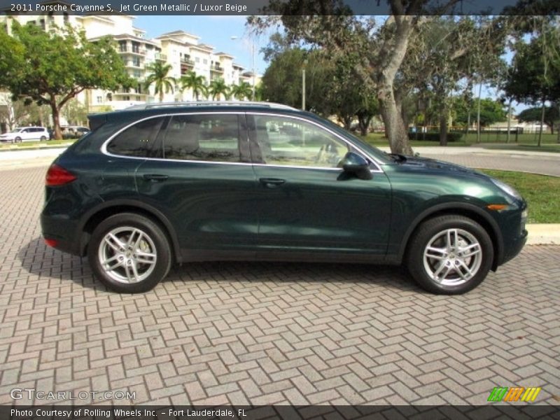 Jet Green Metallic / Luxor Beige 2011 Porsche Cayenne S