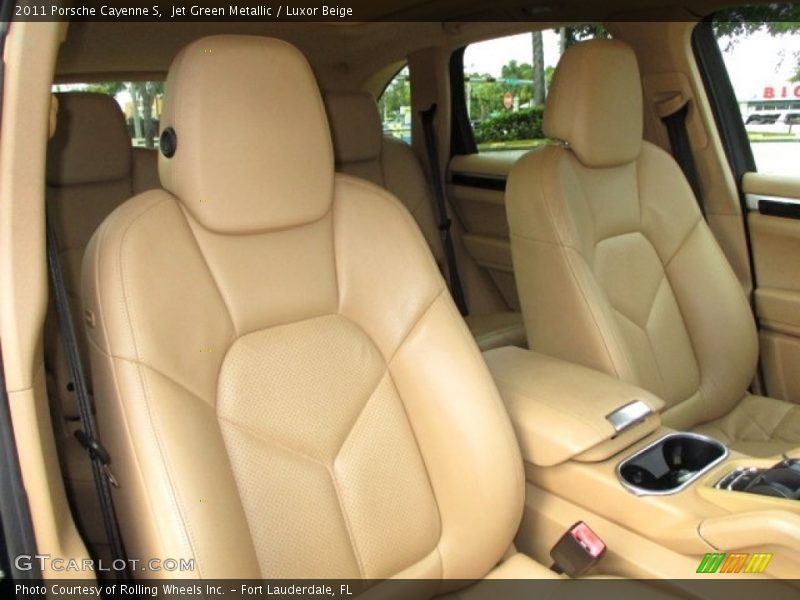 Jet Green Metallic / Luxor Beige 2011 Porsche Cayenne S