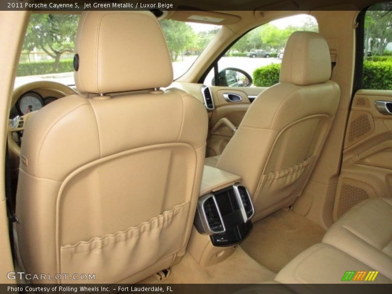 Jet Green Metallic / Luxor Beige 2011 Porsche Cayenne S