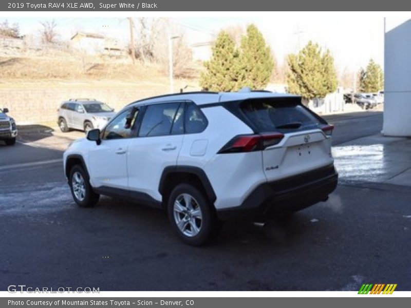 Super White / Black 2019 Toyota RAV4 XLE AWD