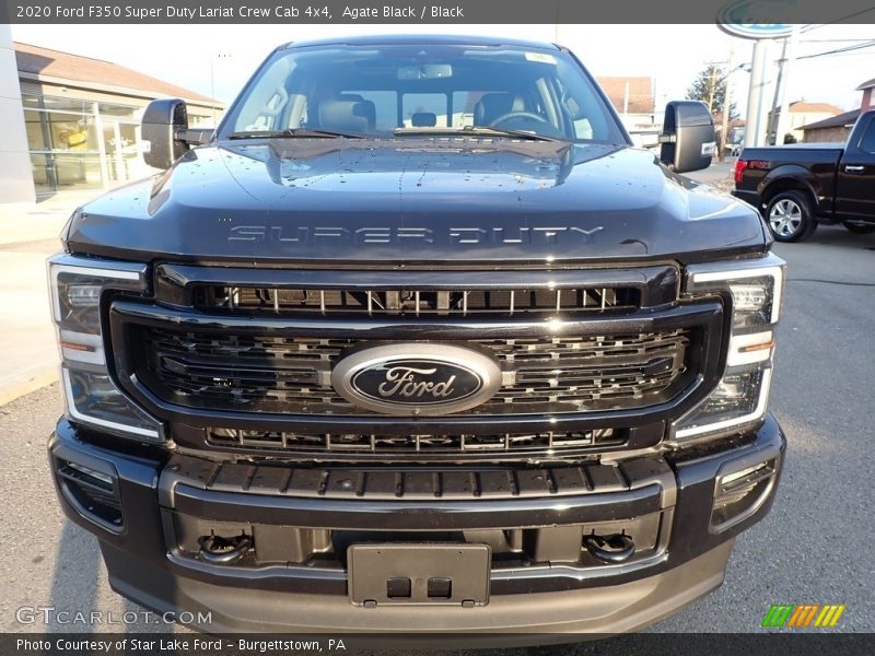 Agate Black / Black 2020 Ford F350 Super Duty Lariat Crew Cab 4x4