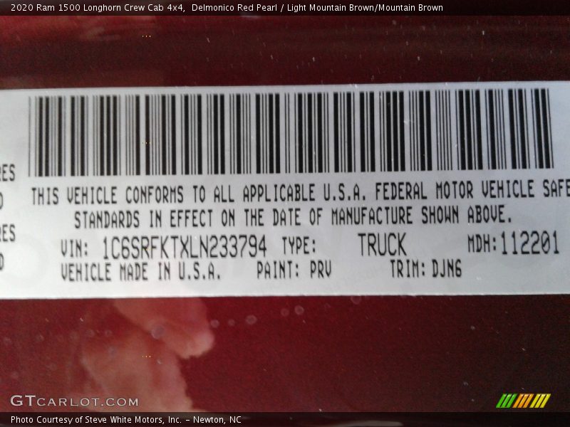 Delmonico Red Pearl / Light Mountain Brown/Mountain Brown 2020 Ram 1500 Longhorn Crew Cab 4x4