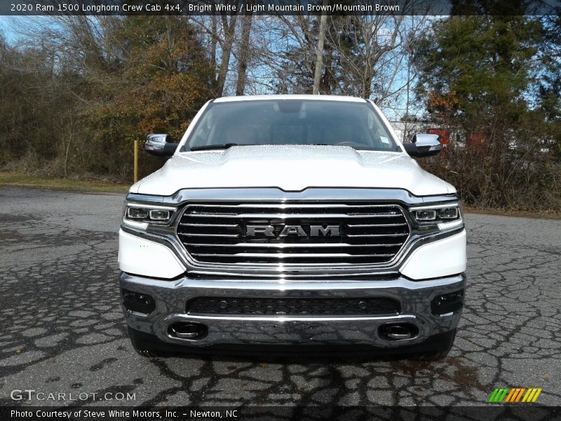 Bright White / Light Mountain Brown/Mountain Brown 2020 Ram 1500 Longhorn Crew Cab 4x4