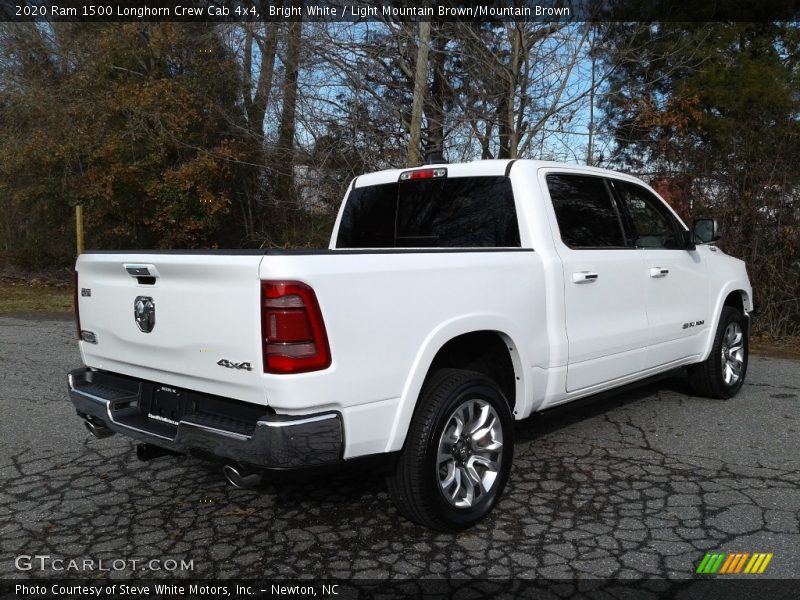 Bright White / Light Mountain Brown/Mountain Brown 2020 Ram 1500 Longhorn Crew Cab 4x4