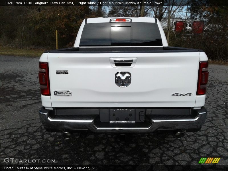 Bright White / Light Mountain Brown/Mountain Brown 2020 Ram 1500 Longhorn Crew Cab 4x4