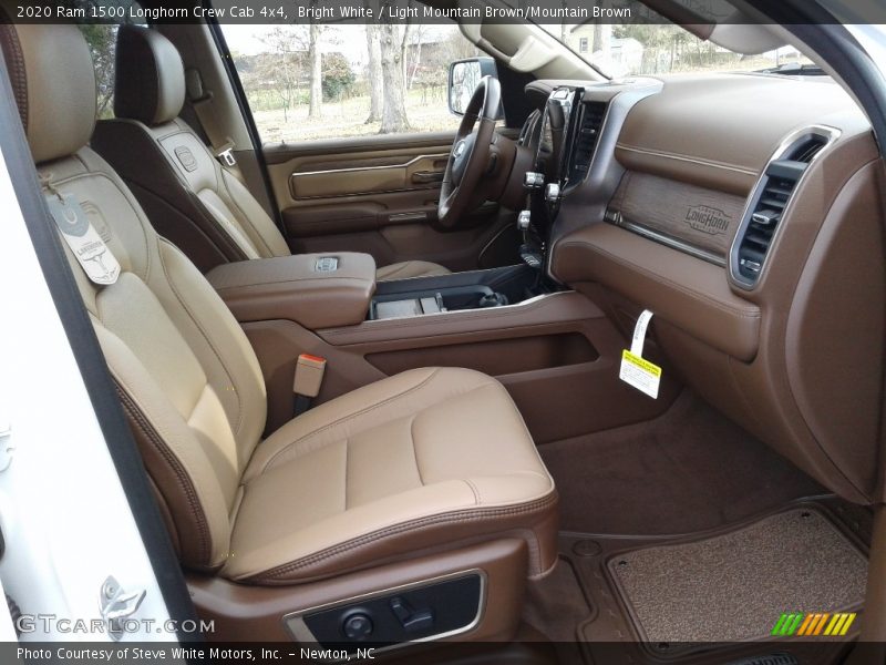 Bright White / Light Mountain Brown/Mountain Brown 2020 Ram 1500 Longhorn Crew Cab 4x4