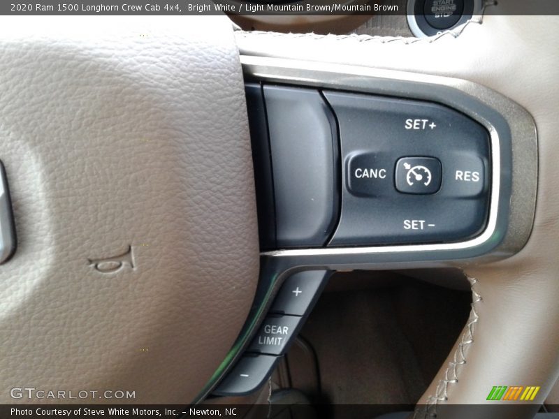 Bright White / Light Mountain Brown/Mountain Brown 2020 Ram 1500 Longhorn Crew Cab 4x4
