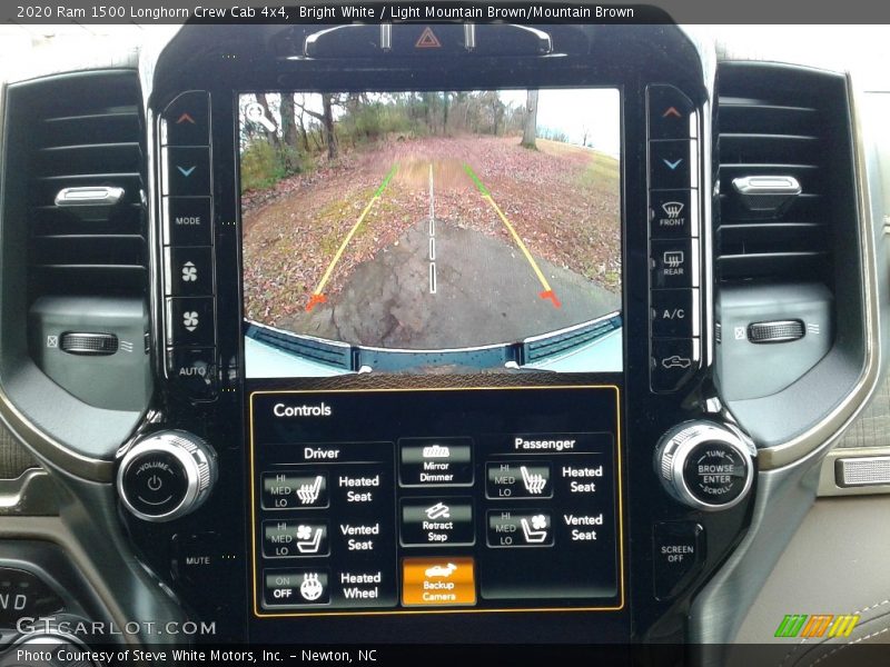 Bright White / Light Mountain Brown/Mountain Brown 2020 Ram 1500 Longhorn Crew Cab 4x4