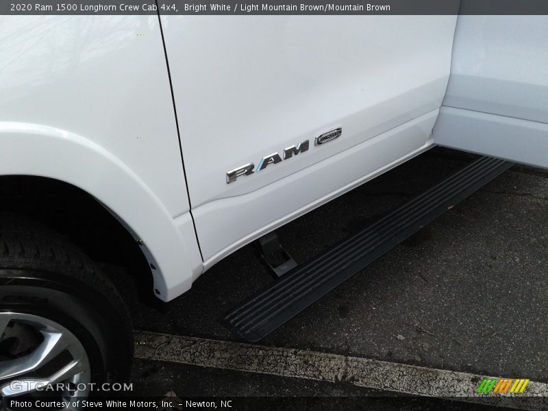 Bright White / Light Mountain Brown/Mountain Brown 2020 Ram 1500 Longhorn Crew Cab 4x4