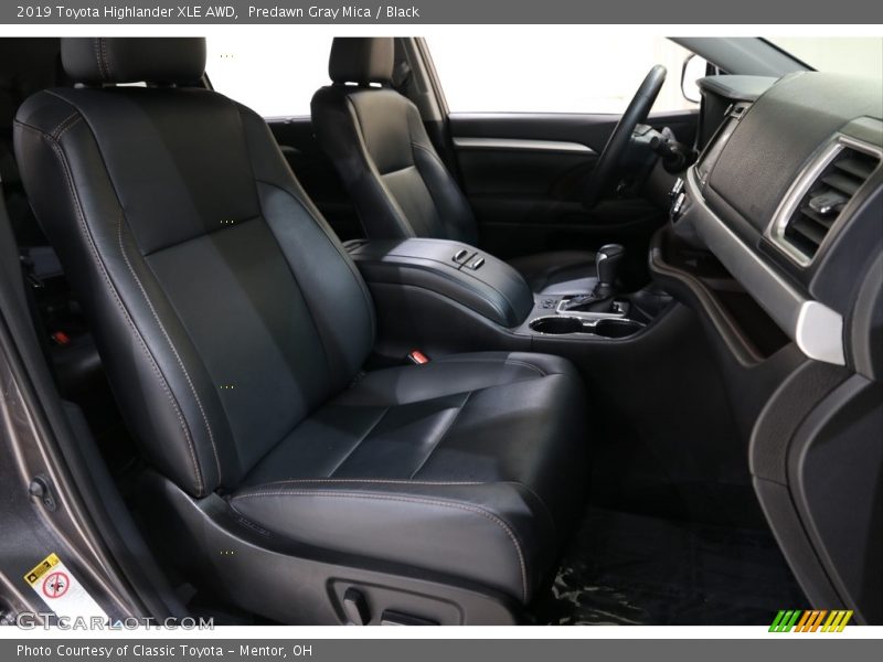 Front Seat of 2019 Highlander XLE AWD