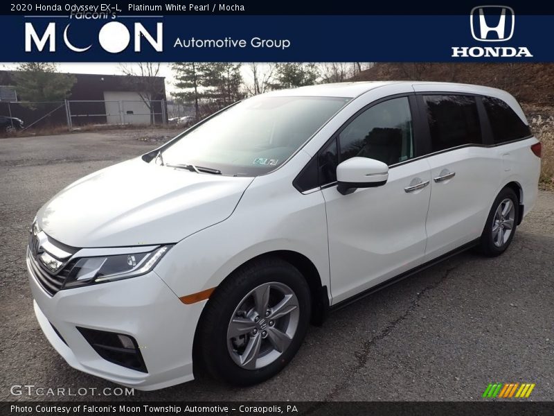Platinum White Pearl / Mocha 2020 Honda Odyssey EX-L