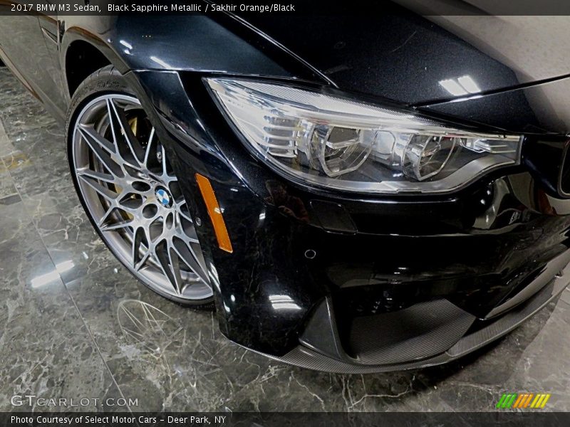 Black Sapphire Metallic / Sakhir Orange/Black 2017 BMW M3 Sedan