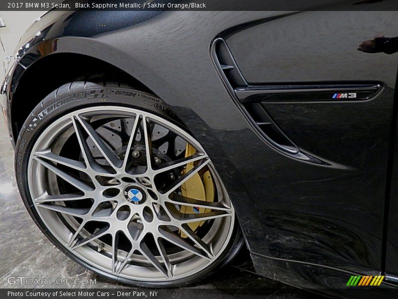 Black Sapphire Metallic / Sakhir Orange/Black 2017 BMW M3 Sedan
