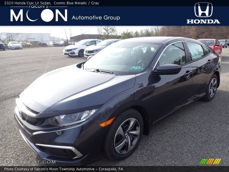 Cosmic Blue Metallic / Gray 2020 Honda Civic LX Sedan