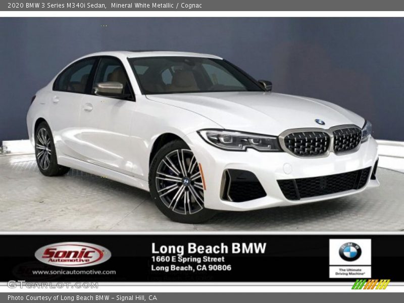 Mineral White Metallic / Cognac 2020 BMW 3 Series M340i Sedan