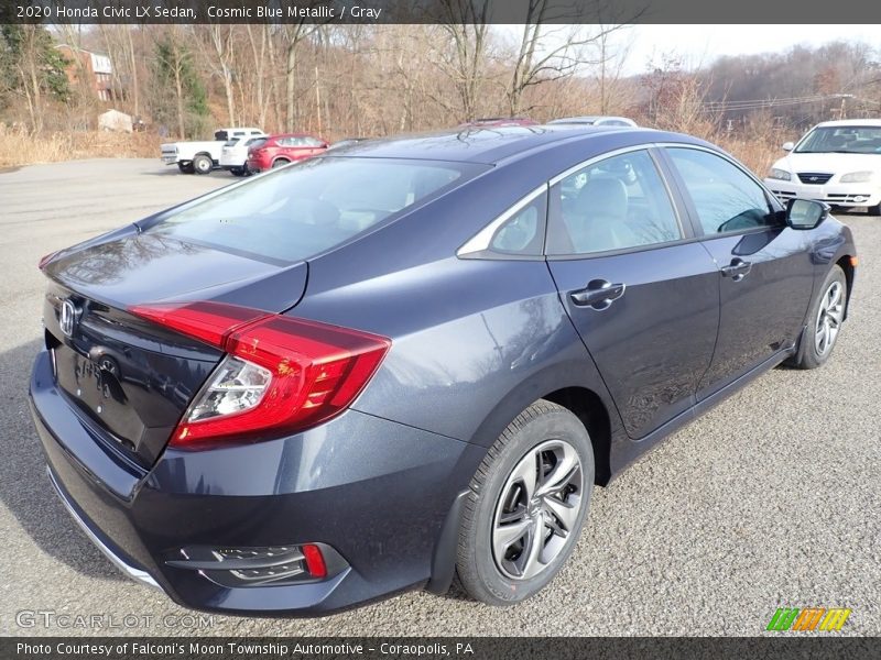 Cosmic Blue Metallic / Gray 2020 Honda Civic LX Sedan