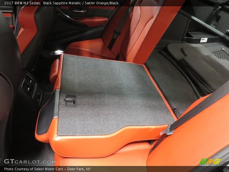 Black Sapphire Metallic / Sakhir Orange/Black 2017 BMW M3 Sedan