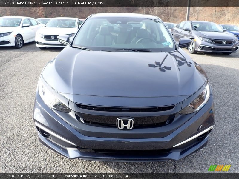 Cosmic Blue Metallic / Gray 2020 Honda Civic LX Sedan