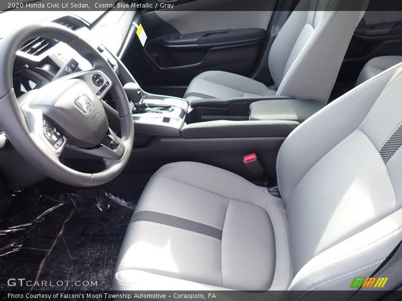 Cosmic Blue Metallic / Gray 2020 Honda Civic LX Sedan