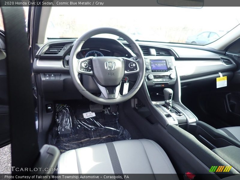 Cosmic Blue Metallic / Gray 2020 Honda Civic LX Sedan