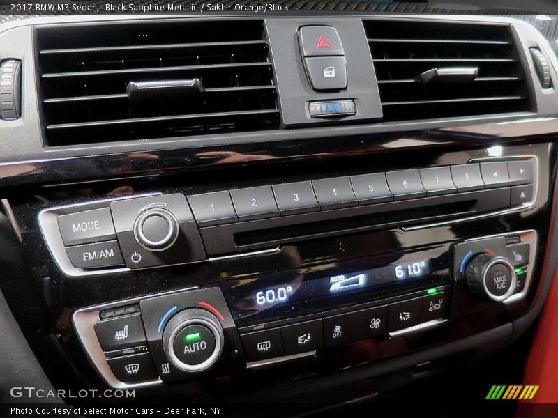 Black Sapphire Metallic / Sakhir Orange/Black 2017 BMW M3 Sedan