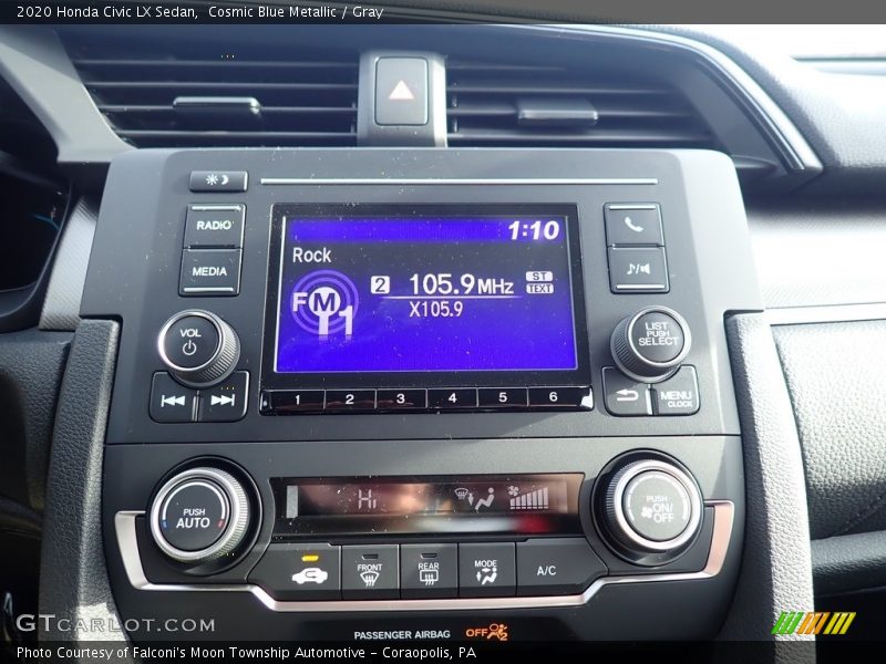 Cosmic Blue Metallic / Gray 2020 Honda Civic LX Sedan