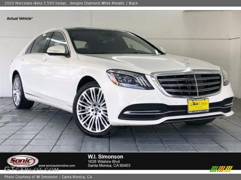 designo Diamond White Metallic / Black 2020 Mercedes-Benz S 560 Sedan