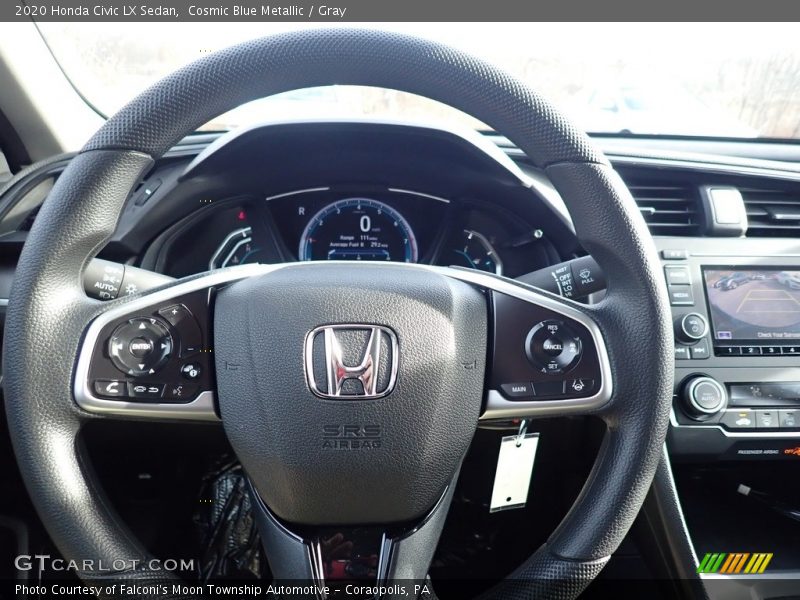 Cosmic Blue Metallic / Gray 2020 Honda Civic LX Sedan