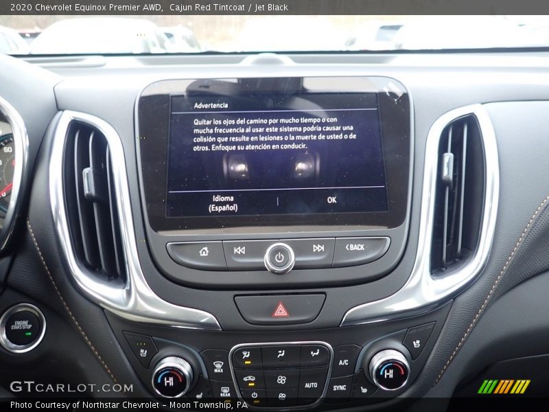 Controls of 2020 Equinox Premier AWD