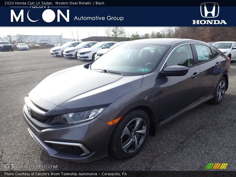 Modern Steel Metallic / Black 2020 Honda Civic LX Sedan