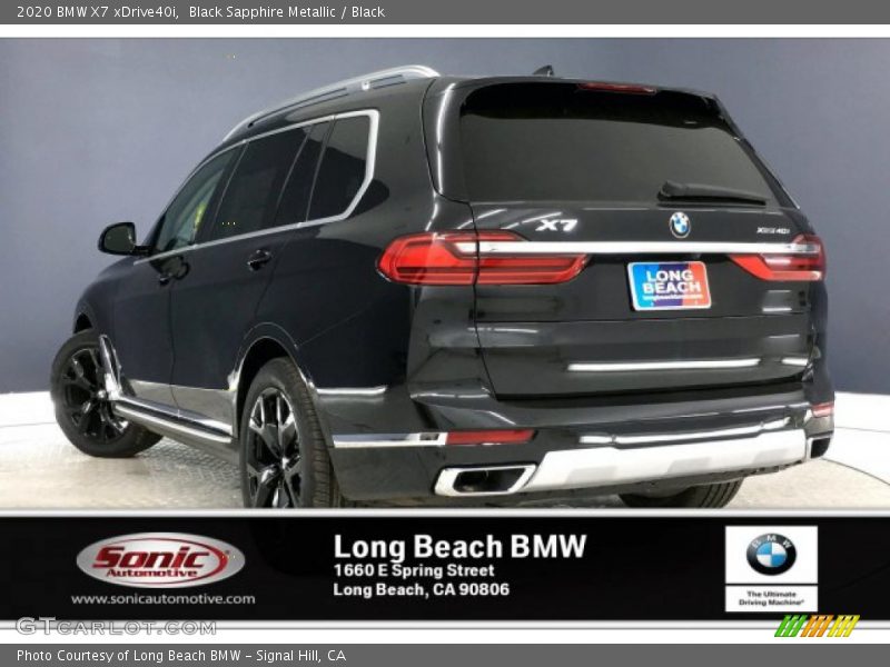 Black Sapphire Metallic / Black 2020 BMW X7 xDrive40i