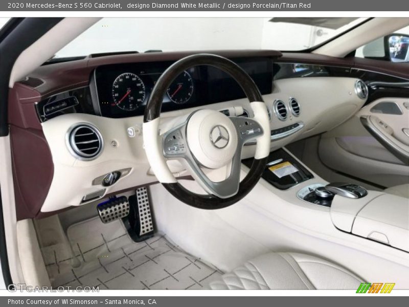  2020 S 560 Cabriolet designo Porcelain/Titan Red Interior