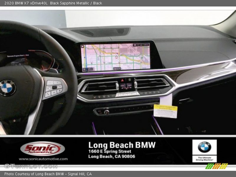 Black Sapphire Metallic / Black 2020 BMW X7 xDrive40i