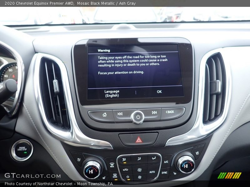 Controls of 2020 Equinox Premier AWD