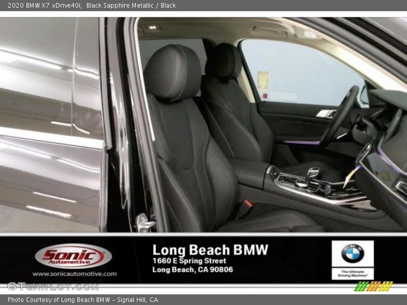 Black Sapphire Metallic / Black 2020 BMW X7 xDrive40i