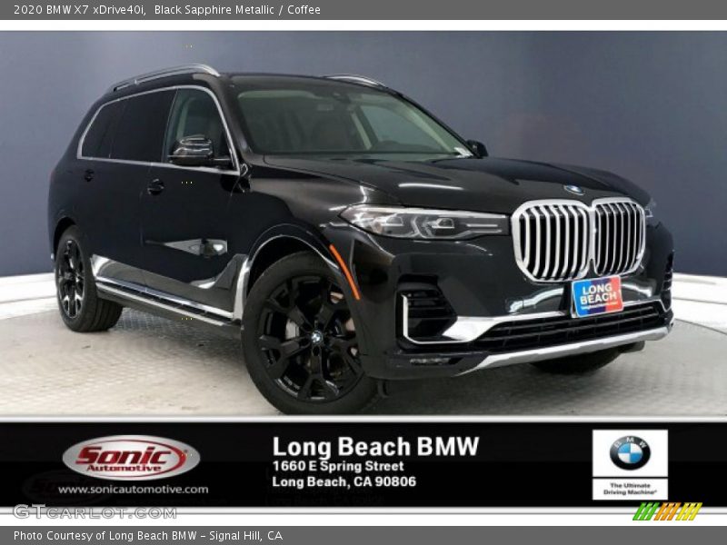 Black Sapphire Metallic / Coffee 2020 BMW X7 xDrive40i