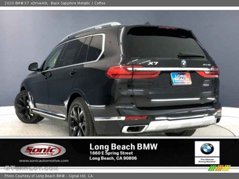 Black Sapphire Metallic / Coffee 2020 BMW X7 xDrive40i