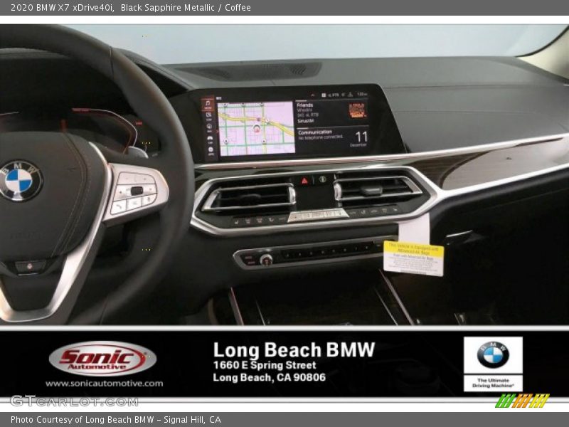 Black Sapphire Metallic / Coffee 2020 BMW X7 xDrive40i
