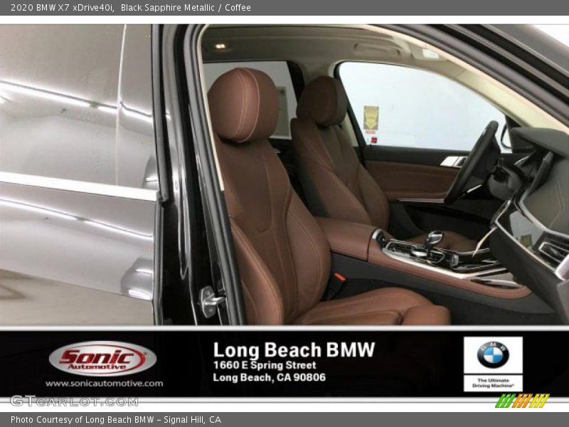 Black Sapphire Metallic / Coffee 2020 BMW X7 xDrive40i