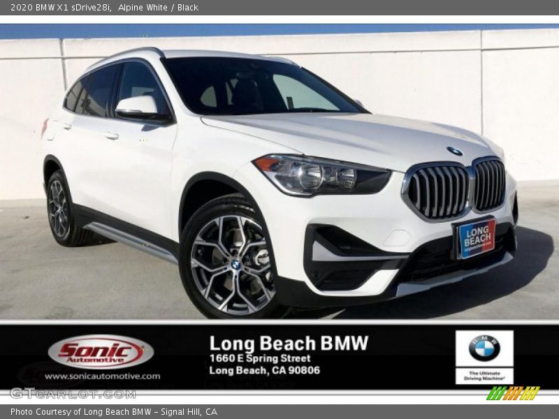 Alpine White / Black 2020 BMW X1 sDrive28i