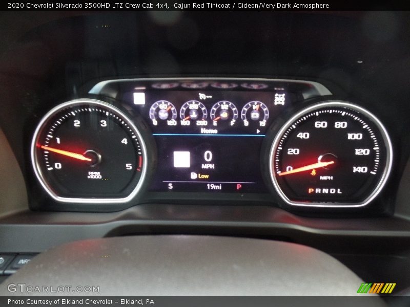 Cajun Red Tintcoat / Gideon/Very Dark Atmosphere 2020 Chevrolet Silverado 3500HD LTZ Crew Cab 4x4