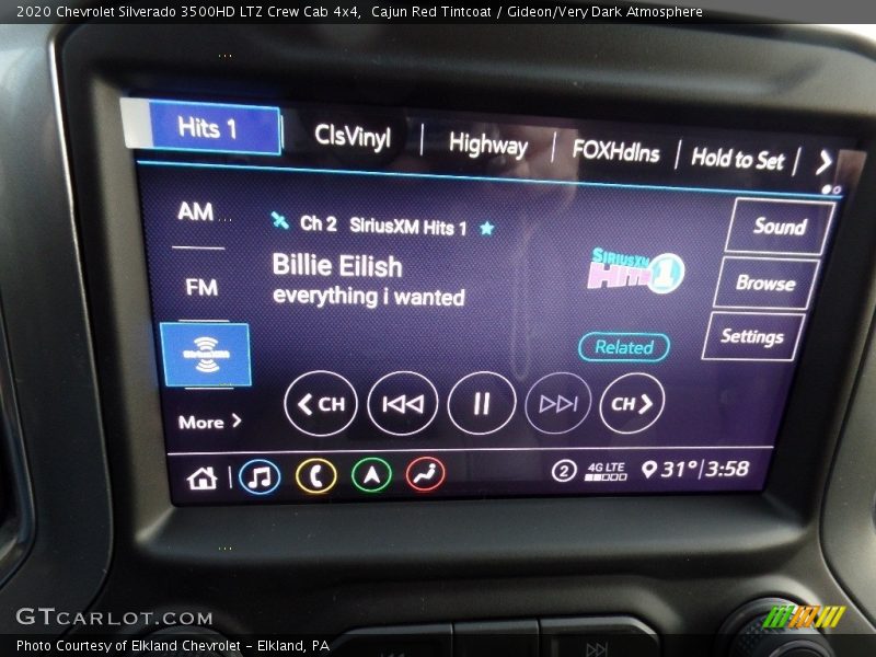 Cajun Red Tintcoat / Gideon/Very Dark Atmosphere 2020 Chevrolet Silverado 3500HD LTZ Crew Cab 4x4